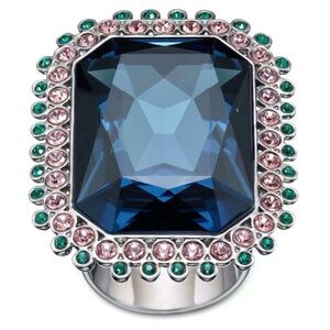 NWOT Retired Y2K Swarovski “Spectacle" sapphire crystal statement cocktail ring